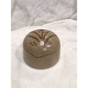 Handmade Pottery Box With Lid Signed By The Artist Unique Grooved Lid And Design